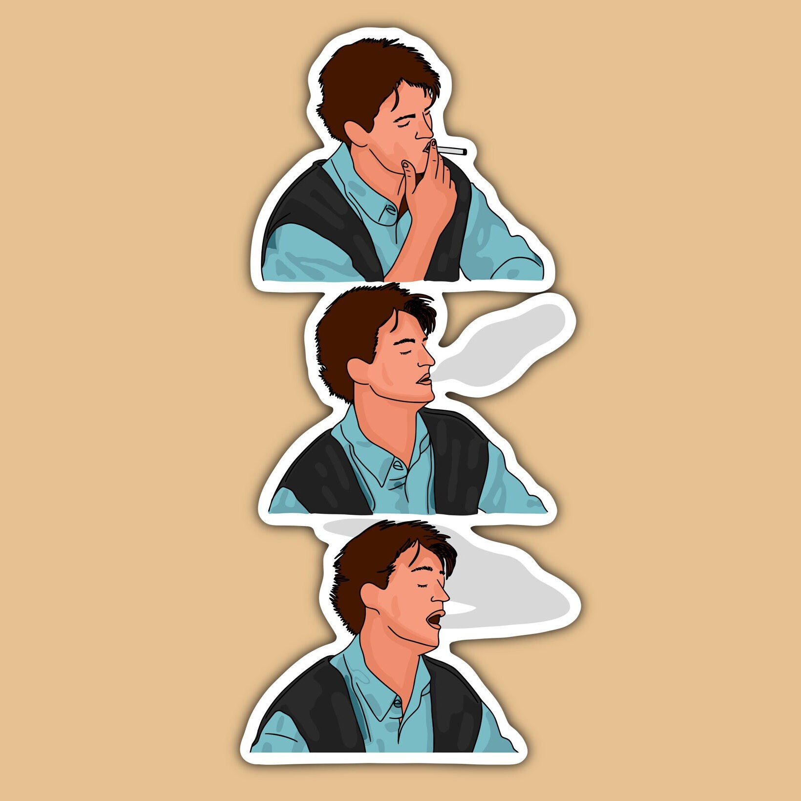 Chandler Bing/matthew Perry Sticker - Etsy