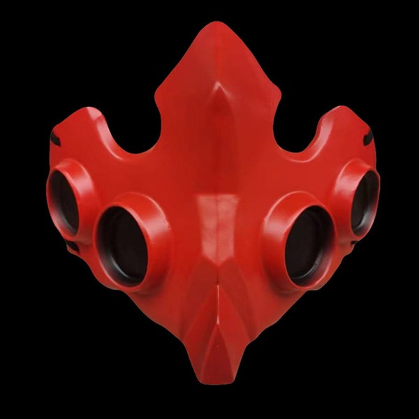 Anime Ghoul Red Mask, Tokyo Anime Tatara Mask, Japanese Anime Half Face Masks Cosplay Prop Halloween