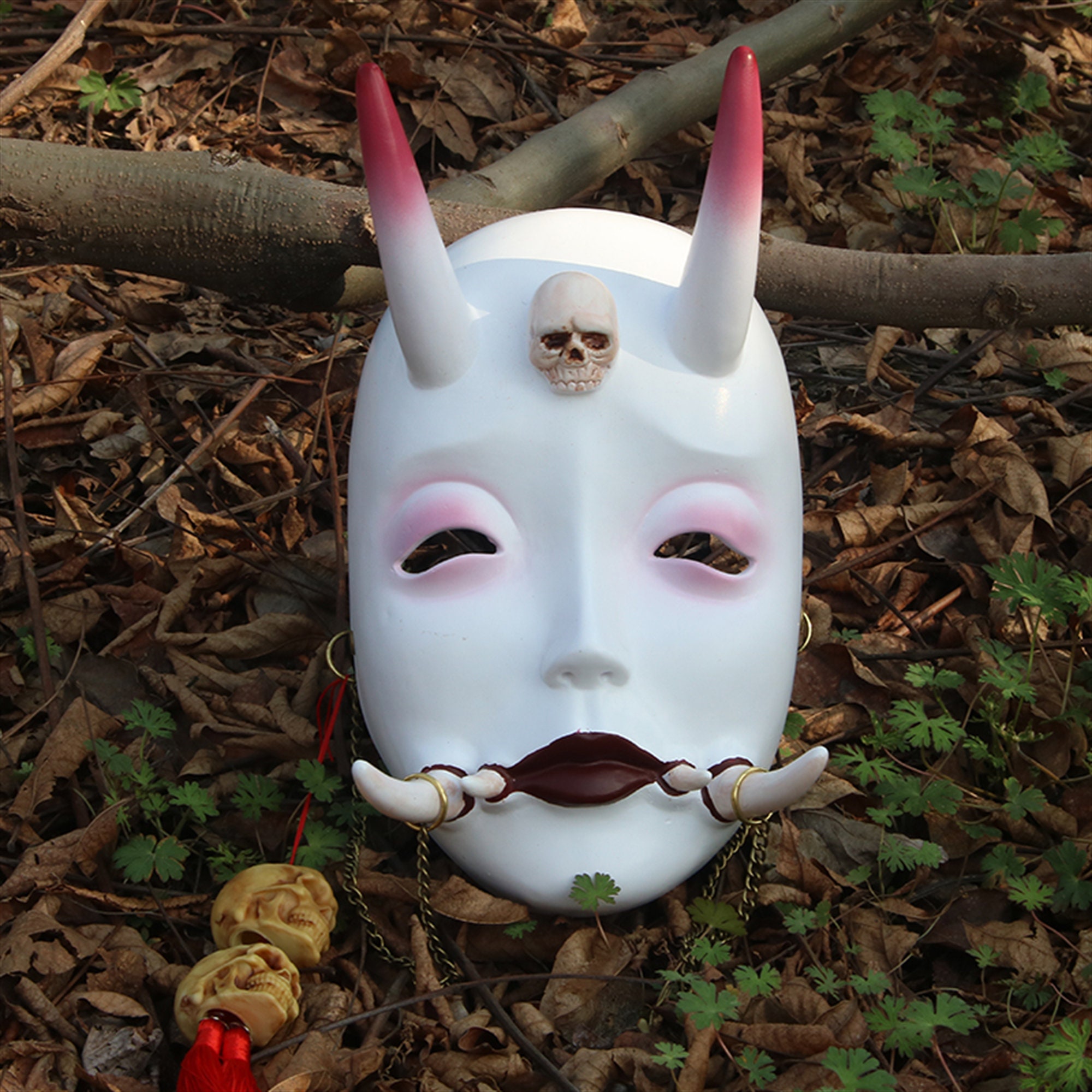 Kitsune Mask Resin Japanese Fox Classic Masks Made to Order white 