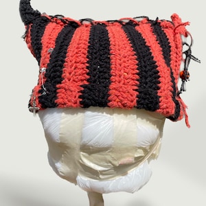 striped devil hat