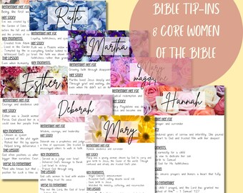 Women of the Bible Tip-Ins | Bible Study Reference Sheets (Digital Download)