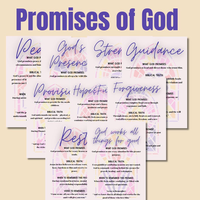 Promises of God Bible Journaling Tip-ins | Scripture Study (digital ...