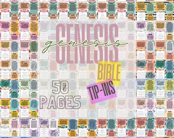 Genesis Bible Study Tip Ins Printable (Digital Download)