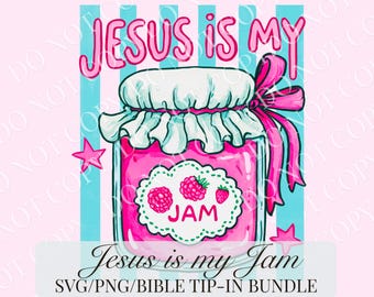 Jesus is my Jam SVG-bundel, christelijke digitale download, geloof, png