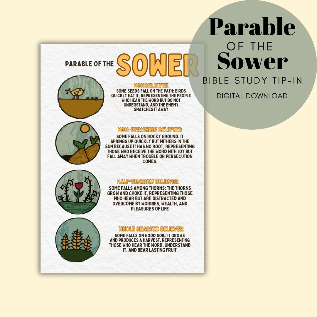 Parable of the Sower Bible Study Tip-in | Matthew 13 Christian ...