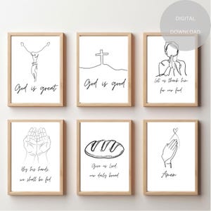 Printable Wall Art Scriptire Faith Christian Preppy Blue Coquette Digital Download Dorm Room Wall Art Sizable Downloads Bundle Art Bundles