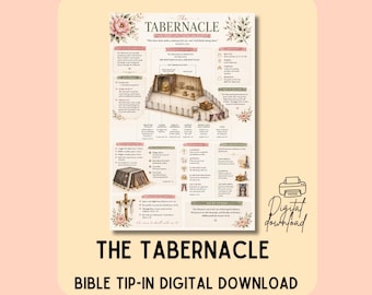 Tabernakel Bijbel Inlegvel | 5x7 Printbaar | Inlegvel voor christelijk dagboek | Digitale download