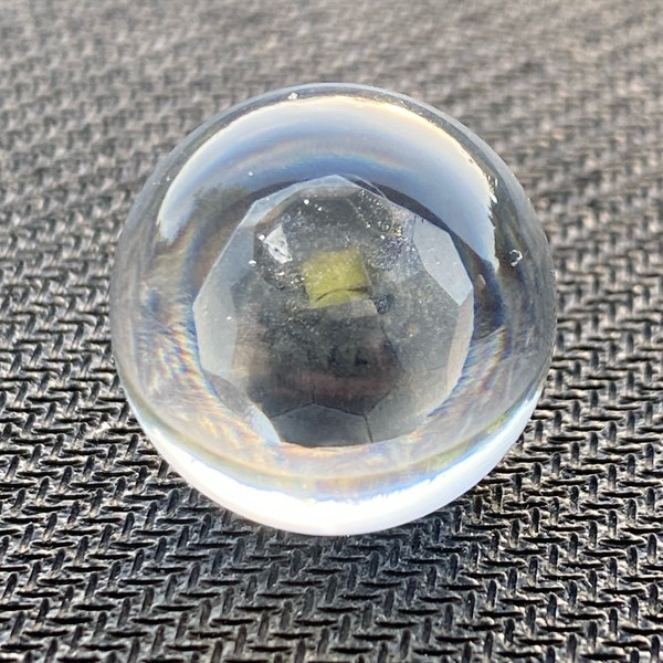 Smoky Quartz in epoxy sphere, white LED