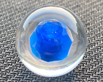 Zafiro en esfera epoxi, LED azul
