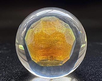 Heliodoro en esfera epoxi de 18 mm, LED amarillo *LEER DESCRIPCIÓN*