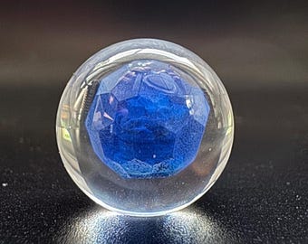 Sapphire in 18mm epoxy sphere, Blue LED *READ DESCRIPTION*