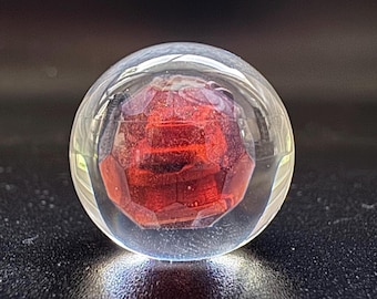 Topas i 18 mm epoxikula, orange LED *LÄS BESKRIVNINGEN*