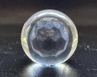 Smoky Quartz in 18mm epoxy sphere, white LED *READ DESCRIPTION*