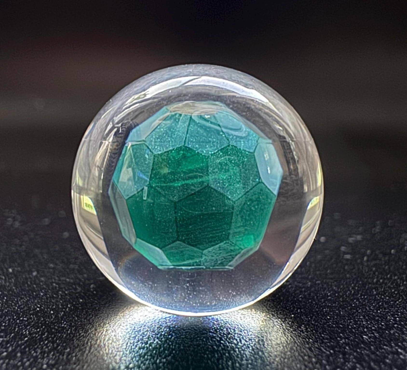 BRIESTA EMERALD エメラルド LEDライト付き Emerald in 18mm Epoxy Sphere, Green LED *READ DESCRIPTION* - Etsy