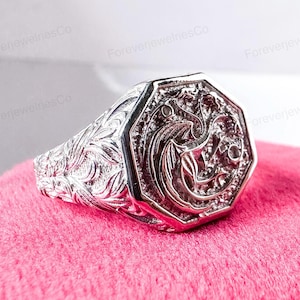Dragon Sterling Silver Ring: Fantasy Fashion Jewelry Gift