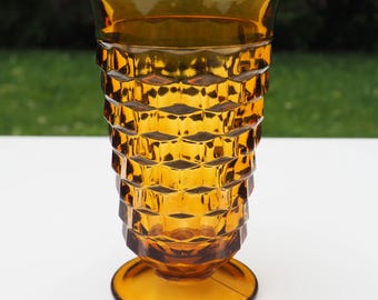 Indiana Glass Whitehall Colony Amber 14oz Iced Tea