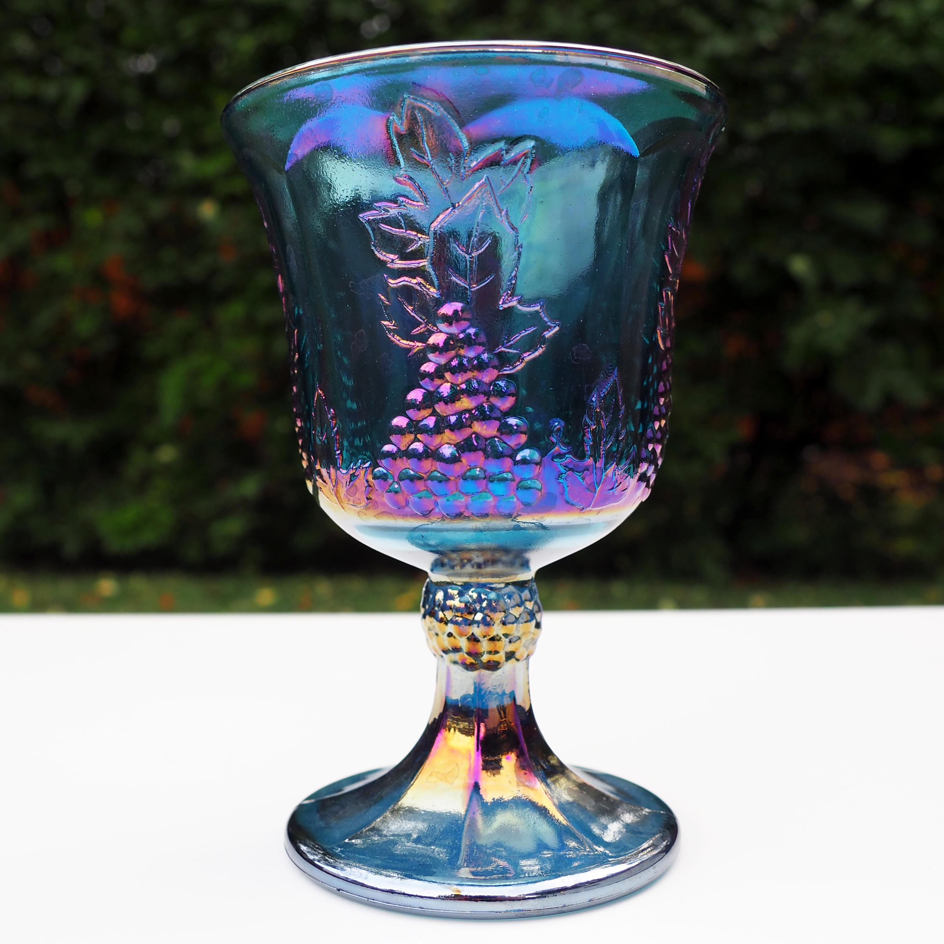 Blue Indiana Glass Carnival Glass - Etsy