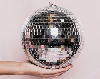 12 Inch Disco Ball, Mirror Ball, Large Disco Ball, Funky 70s Party Decor, Hippie Wedding Decor, Disco Wedding, Funky Room, Melting Disco
