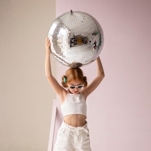 16 Inch Disco Ball, Mirror Ball, Large Disco Ball, Funky 70s Party Decor, Hippie Wedding Decor, Disco Wedding, Funky Room, Melting Disco