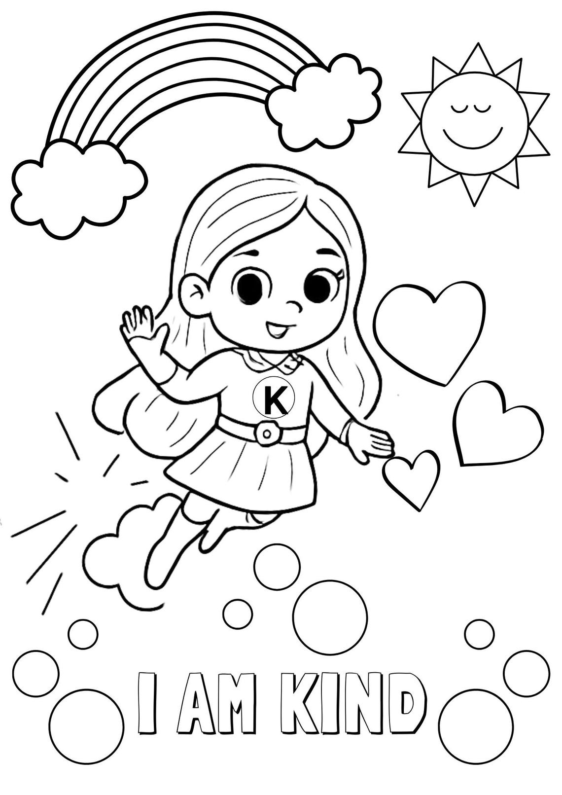Superhero Affirmation Coloring Pages for Kids | Confidence Builder ...