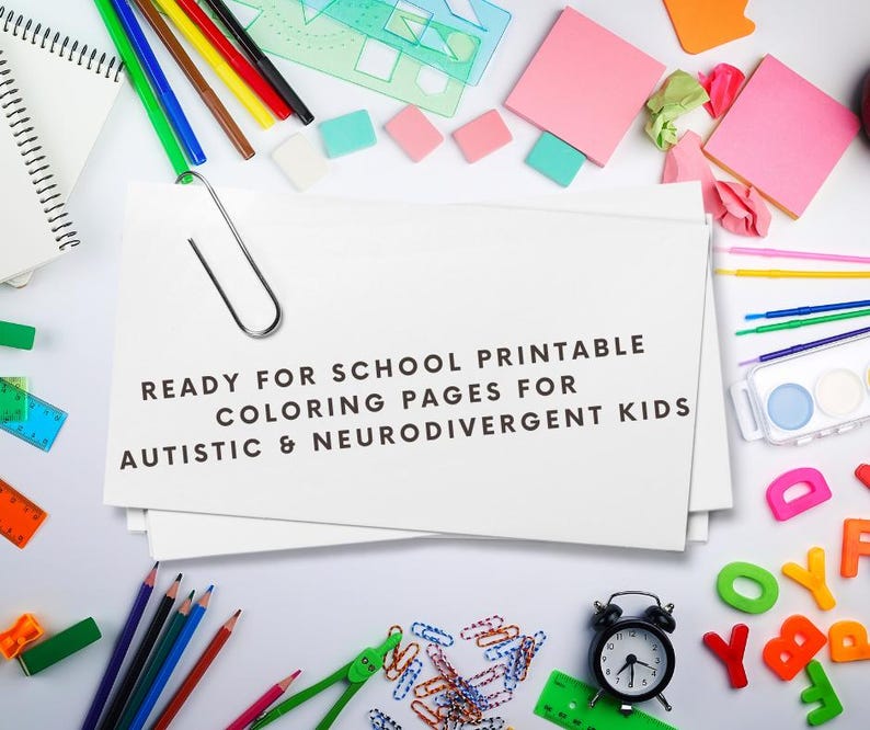 Ready for School – Printable Coloring Pages for Autistic ...