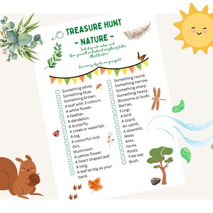 Nature Treasure Hunt for Kids | Nature Scavenger Hunt for Kids | Children Outdoor Activity | Kids Printable Activity | Educational Activity