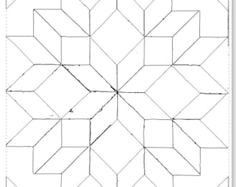 Carpenter's Wheel Barn Quilt Pattern: DIY Yard Art (Paper Pattern)