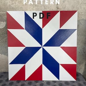 Star Barn Quilt Pattern, PDF Pattern, Barn Quilts, DIY Barn Quilt, Make a Barn Quilt, Paint a Barn Quilt, Barn Quilt Patterns