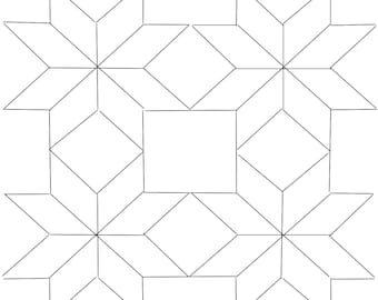 Stars Barn Quilt Pattern: DIY Yard Art Template