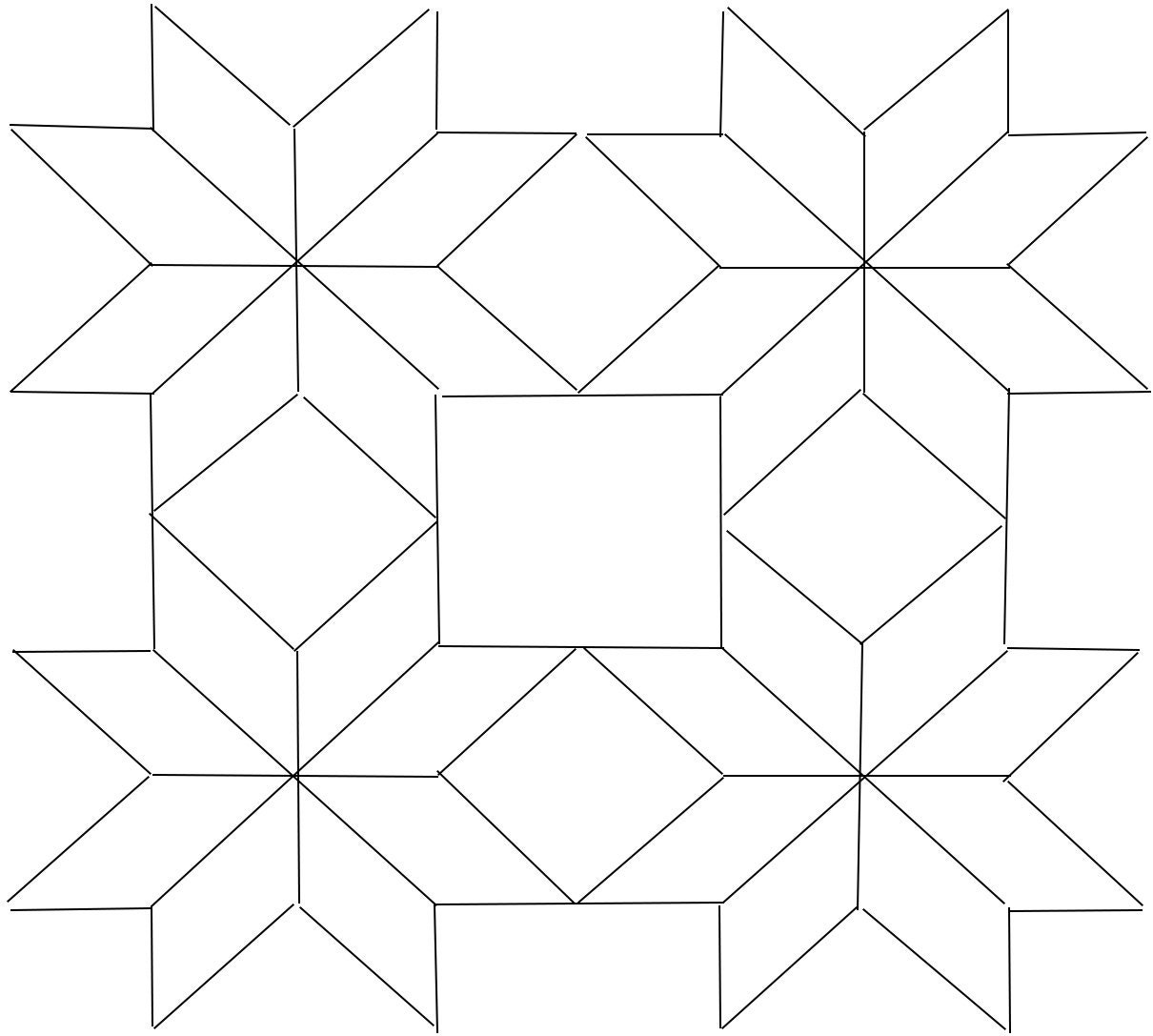 Stars NO Lines Barn Quilt Pattern, DIY Barn Quilt, Barn Quilt Pattern