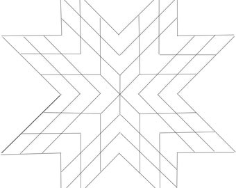 DIY Barn Quilt Pattern: Paper Template for Yard Art
