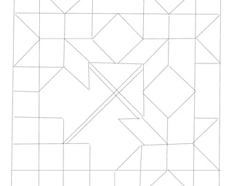 DIY Barn Quilt Pattern: Paper Template for Yard Art