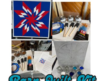 DIY Barn Quilt Painting Kit: Exterior Decor, Choose Your Colors