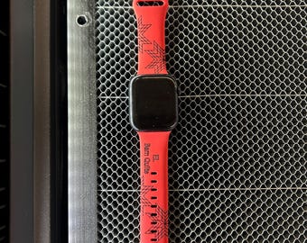 Custom Engraved Apple Watch Band: Barn Quilt Design