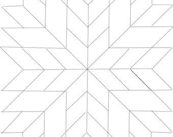 DIY Barn Quilt Paper Pattern: Yard Art Template