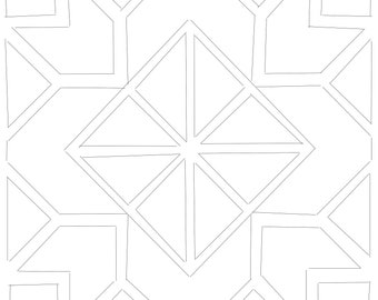 DIY Barn Quilt Pattern: Geometric Yard Art Template