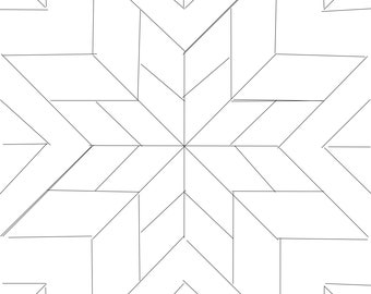 DIY Barn Quilt Pattern: Paper Template for Yard Art