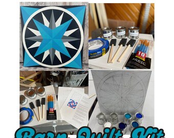 DIY Barn Quilt Painting Kit: Exterior Decor, Choose Your Colors