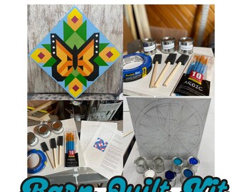DIY Barn Quilt Painting Kit: Exterior Decor