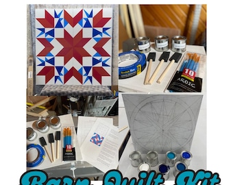 DIY Barn Quilt Painting Kit: Exterior Decor
