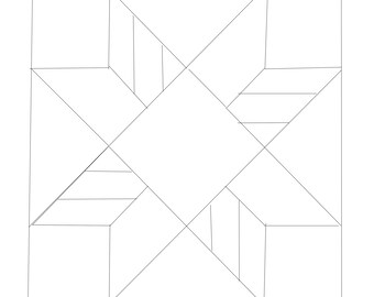 Patriotic Barn Quilt Pattern: DIY Yard Art (Paper Pattern)
