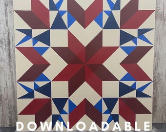 Broken Arrow Barn Quilt Pattern, DIY Barn Quilt (PDF Pattern)