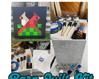 DIY Barn Quilt Painting Kit: Exterior Decor