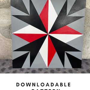 Wzór na kołdrę w stylu Star Burst Barn, wzór PDF, kołdry w stylu Barn, kołdra w stylu Barn DIY, zrób kołdrę w stylu Barn, pomaluj kołdrę w stylu Barn, wzory kołder w stylu Barn