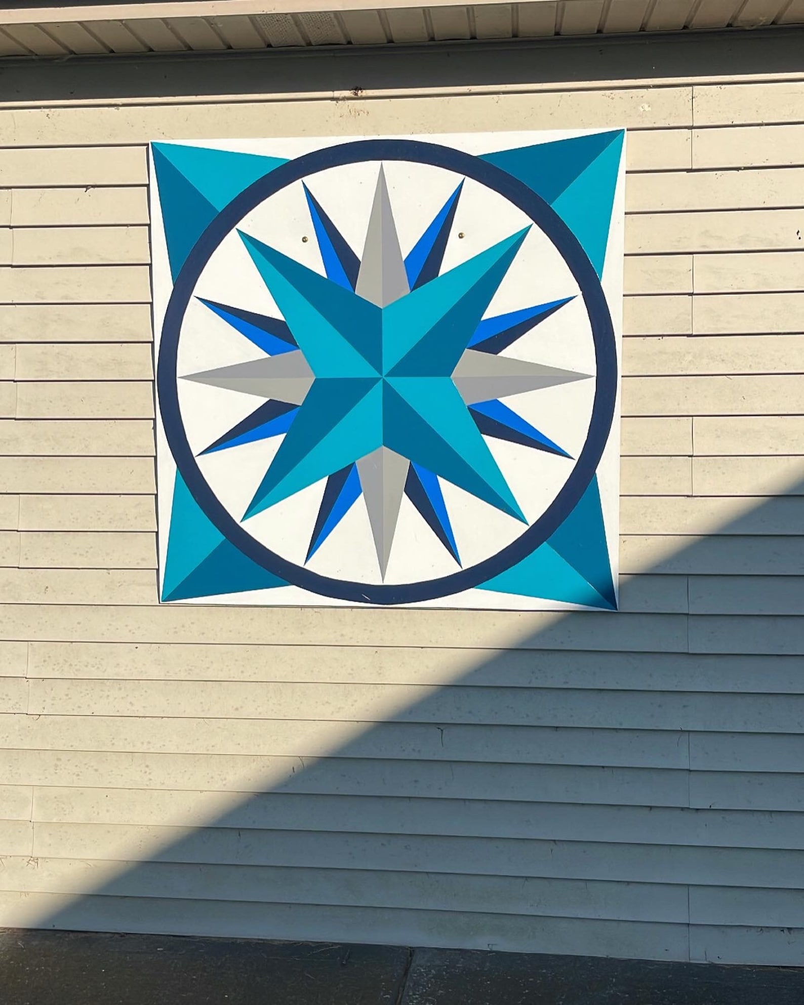 Mariner's Compass Barn Quilt Pattern DIY Barn Quilt Barn Etsy