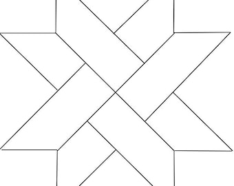 Woven Star Barn Quilt Pattern: DIY Yard Art (Paper Pattern)