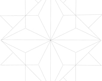 DIY Barn Quilt Pattern: Geometric Yard Art Template