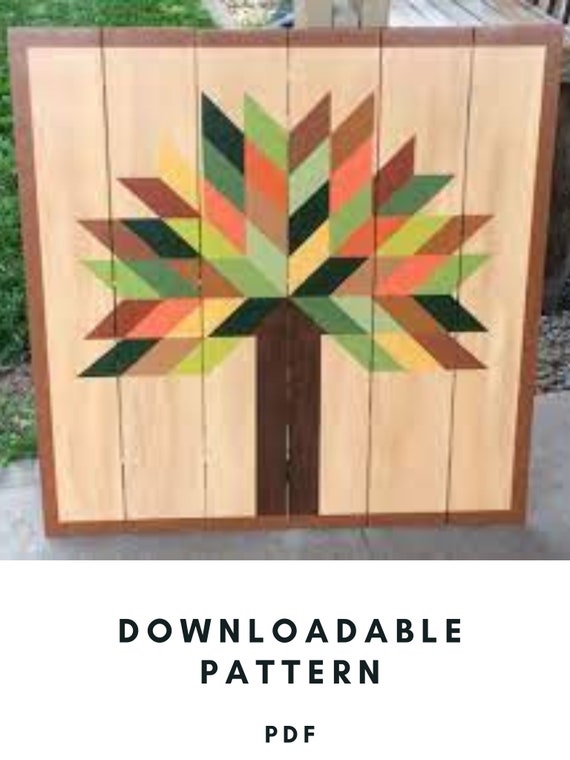 Tree of Life Barn Quilt Pattern: DIY Wood Art (PDF Pattern)
