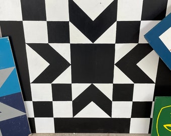 Checkerboard Barn Quilt Pattern: DIY Painting Guide (PDF Pattern)