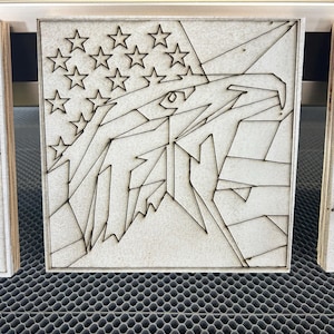 Laser Engraved Barn Quilt Pattern on MDO: Ready to Paint